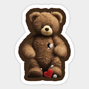 Teddy bear without a heart. Palm Angels Sticker